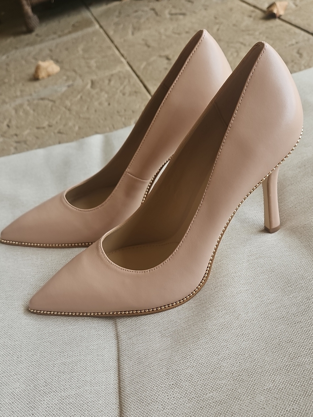 Coach Beechwood Waverly Stiletto Pump With Beadchain Pointed Toe Size 10